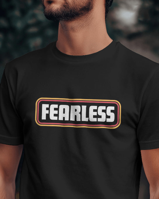 FEARLESS Statement T-Shirt | Premium Cotton Graphic Tee for Men