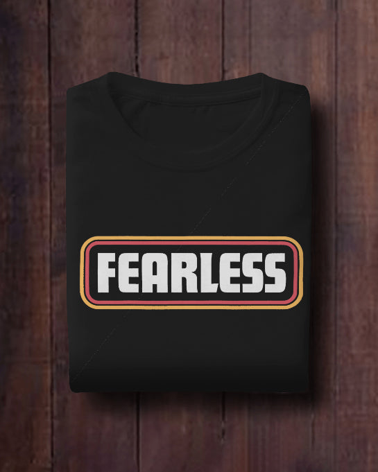 FEARLESS Statement T-Shirt | Premium Cotton Graphic Tee for Men