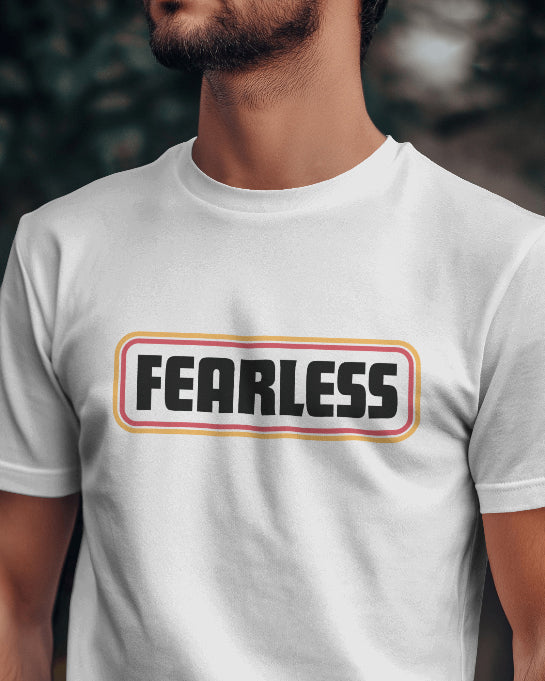 FEARLESS Statement T-Shirt | Premium Cotton Graphic Tee for Men