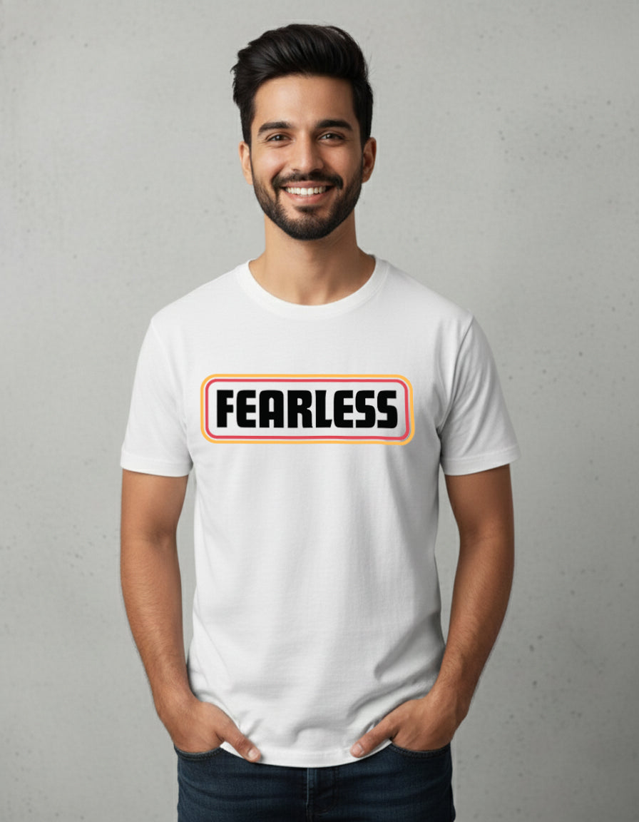 FEARLESS Statement T-Shirt | Premium Cotton Graphic Tee for Men