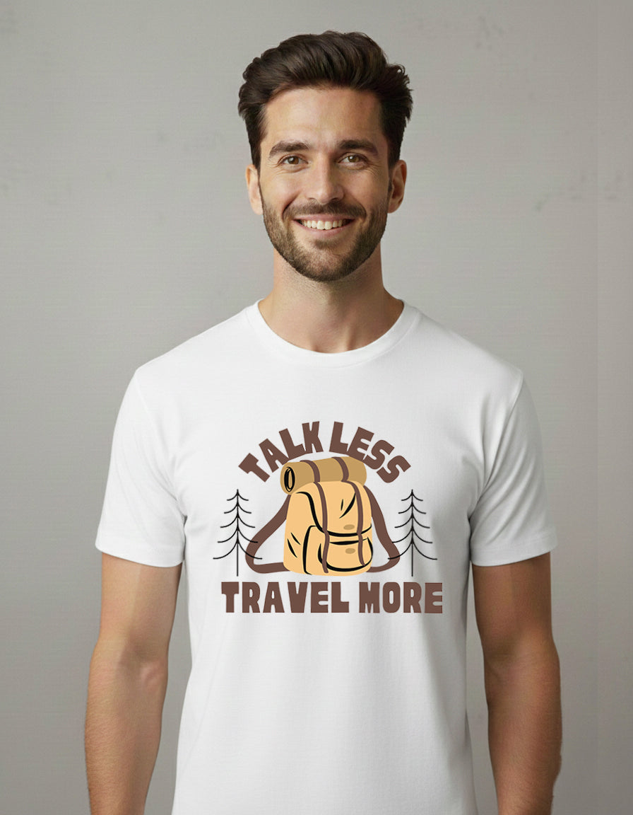 Talk Less Travel More Graphic Tee for Travelers