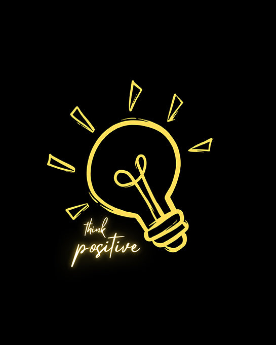 Think Positive Graphic Tee Inspirational Quote T-Shirt