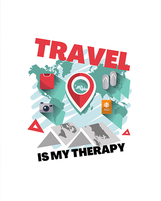 Travel Therapy Graphic Tee for Travelers
