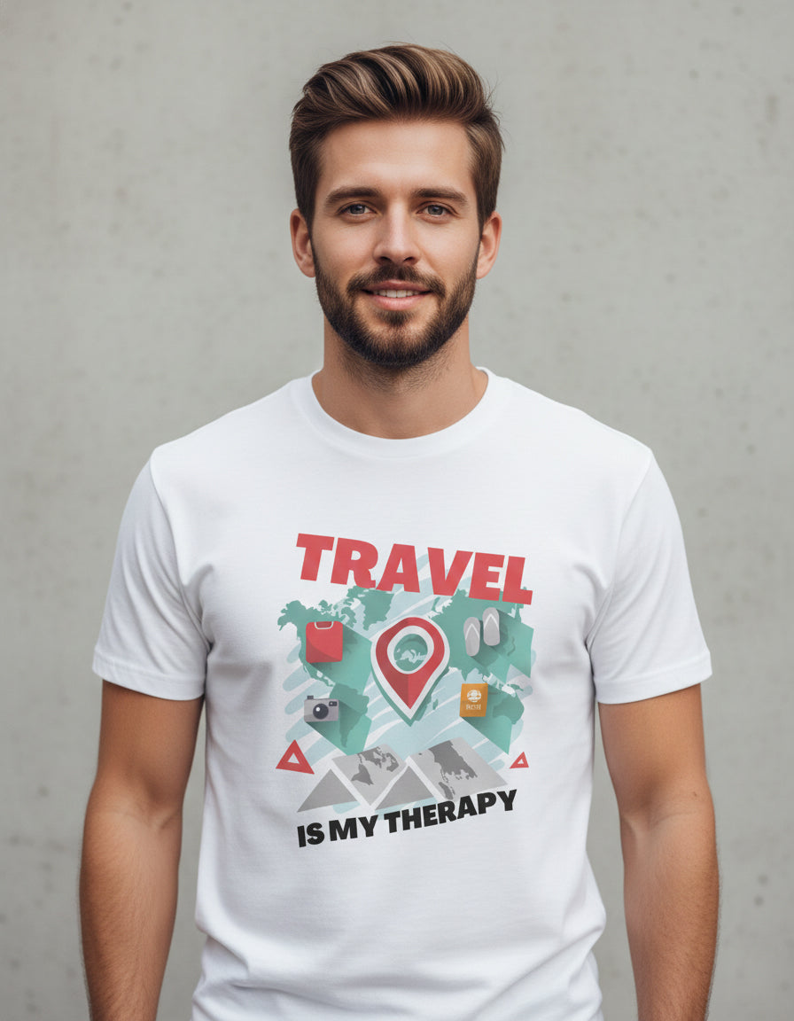 Travel Therapy Graphic Tee for Travelers