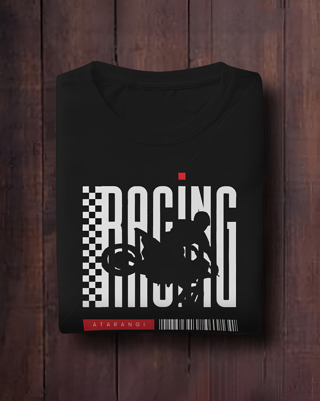 Racing Graphic Motorcycle T-Shirt (Black)