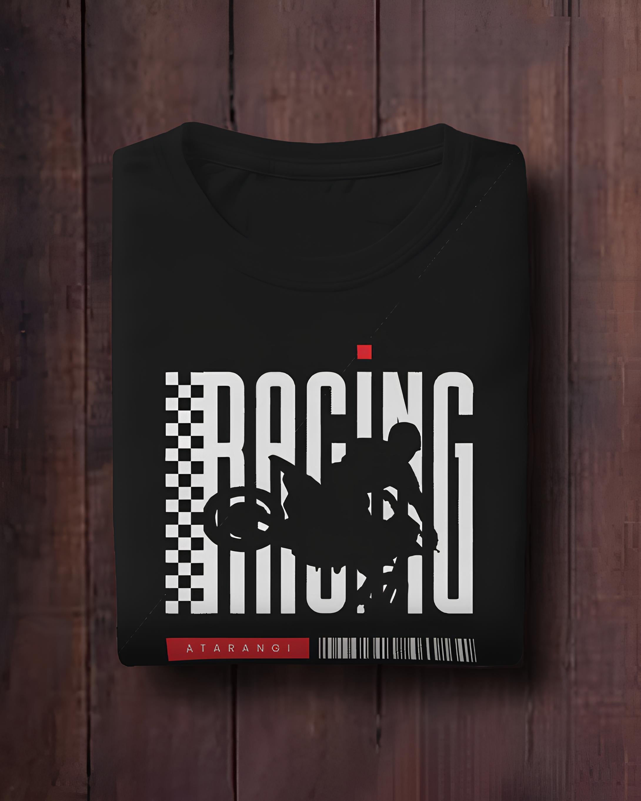 Racing Graphic Motorcycle T-Shirt (Black)