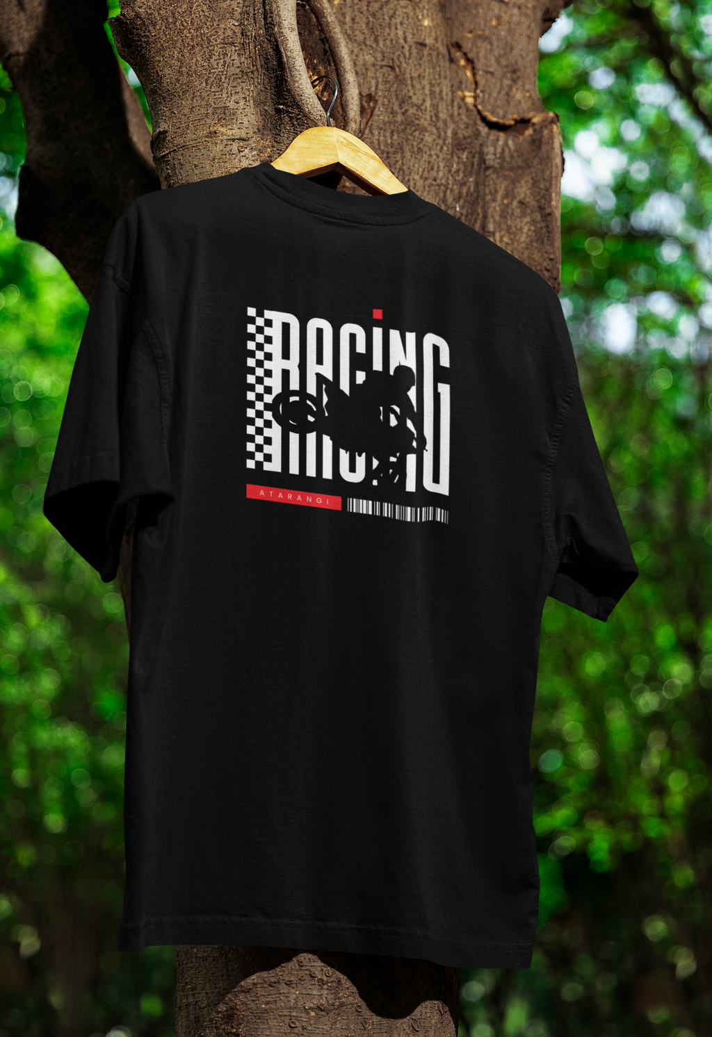 Racing Graphic Motorcycle T-Shirt (Black)