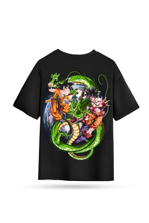 ATARANGI Dragon Warrior Oversized Graphic T-Shirt – Premium Cotton Anime Streetwear (Black)